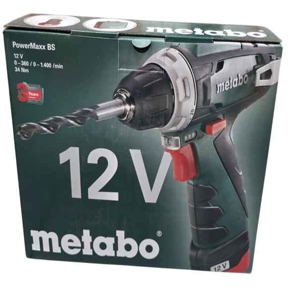 METABO POWERMAXXBS+LC40 Akülü Matkap 1 adet AKÜ (600079500) - Resim 5