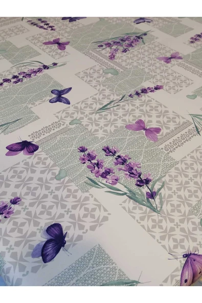 Elyaflı Pvc Muşamba - Desenli Silinebilir Masa Örtüsü - Resim 6