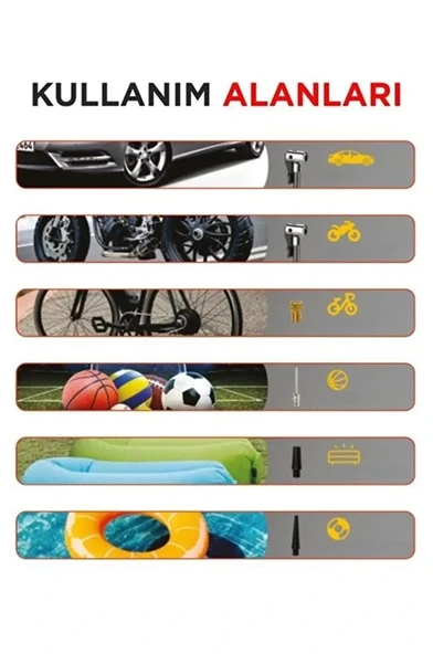 8000 Mah Taşnabilir Dijital Ekranlı Araç Akü Takviyeli,Powerbank,Işıklı Oto Hava Kompresörü - Resim 5