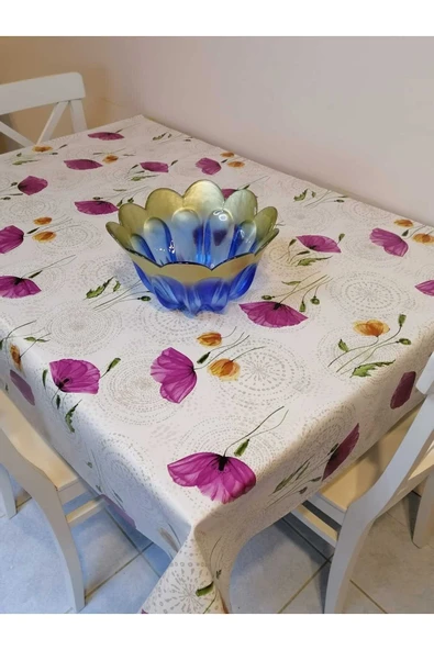Elyaflı Pvc Muşamba - Desenli Silinebilir Masa Örtüsü - Resim 2