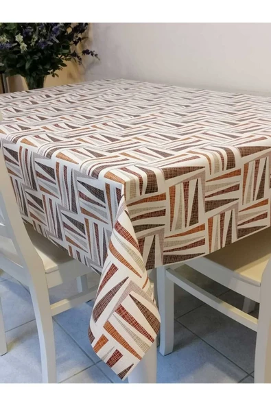 ELYAFLI PVC MUŞAMBA - DESENLİ SİLİNEBİLİR MASA ÖRTÜSÜ - Resim 3