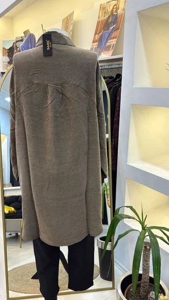 invee Terra Kadın Gömlek 7178 VİZON - Resim 3