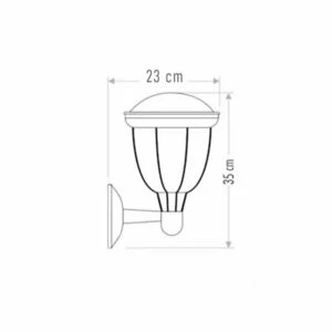 Cata Ct-7019 Plastik Dekoratif Dış Mekan Duvar Aplik - Resim 2