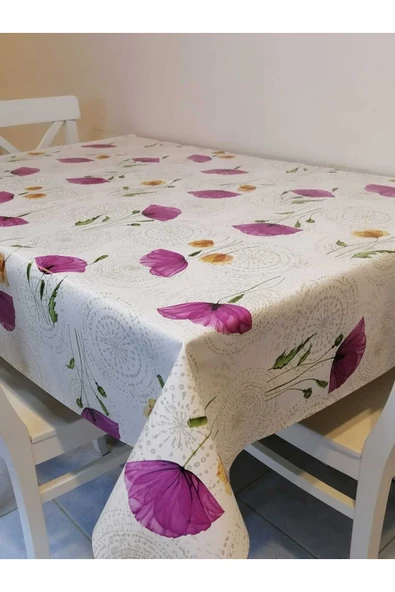 Elyaflı Pvc Muşamba - Desenli Silinebilir Masa Örtüsü - Resim 3