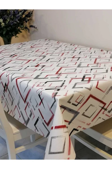 ELYAFLI PVC MUŞAMBA DESENLİ SİLİNEBİLİR MASA ÖRTÜSÜ - Resim 2