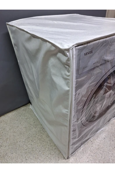 Şeffaf Pvc Çamaşır Ve Kurutma Makinesi Örtüsü – Şeffaf Kapaklı, Kumaş Dokulu, Su Geçirmez - Resim 3