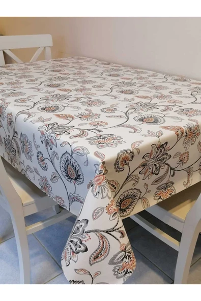 Elyaflı Pvc Muşamba - Desenli Silinebilir Masa Örtüsü - Resim 4