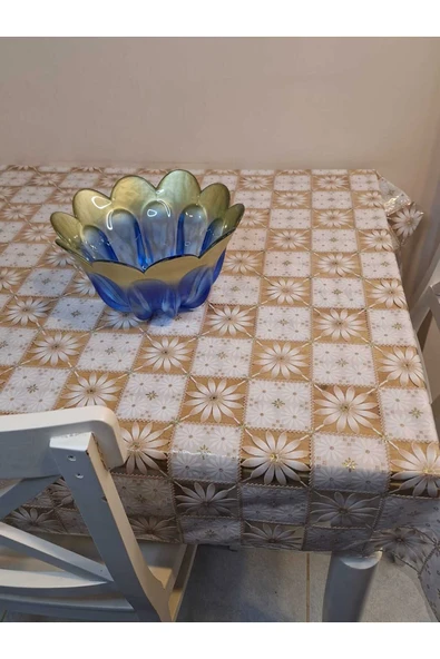 İTHAL PVC MUŞAMBA - DESENLİ SİLİNEBİLİR MASA ÖRTÜSÜ - Resim 4