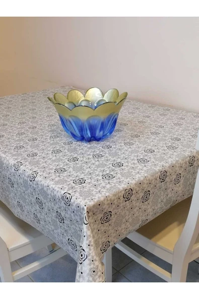 Kaydırmaz Tabanlı Pvc Muşamba - Desenli Silinebilir Masa Örtüsü ürün görseli