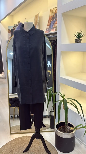 invee  Terra Kadın Gömlek 7178 siyah - Resim 2