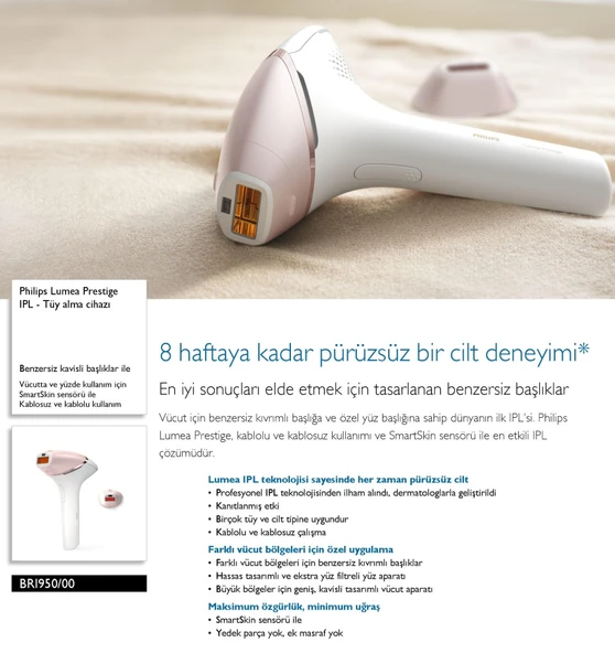 Philips Lumea Prestige BRI950/00 IPL Lazer Epilasyon Aleti - Resim 6