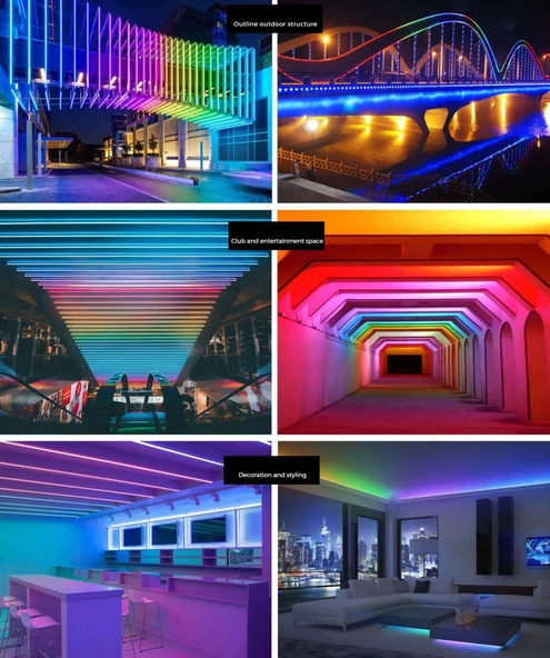 Cata CT-4567 Pixel Neon LED Set 5 Metre Renkli RGB Kumandalı - Resim 4