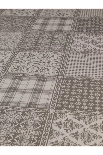Kaydırmaz Tabanlı Pvc Muşamba - Desenli Silinebilir 120 X 150 Hazır Masa Örtüsü - Resim 6