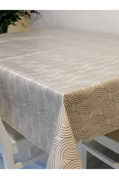 ELYAFLI PVC MUŞAMBA - DESENLİ SİLİNEBİLİR MASA ÖRTÜSÜ - Resim 2
