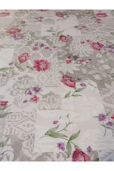 Elyaflı Pvc Muşamba - Desenli Silinebilir Masa Örtüsü - Resim 6