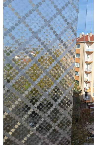 Cam Filmi Kaplama Statik Folyo Buzlu Desenli Duşa Kabin Pencere Ofis Dekorasyon - Resim 2