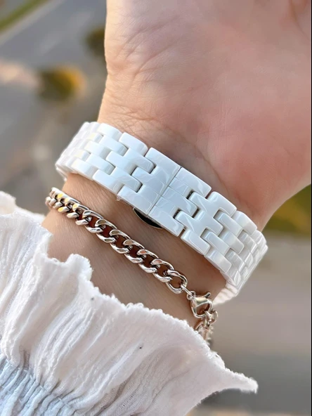 Daniel Klein Seramik Kordon Taşlı Kadran 2 Yıl Garantili 3 Atm Kadın Kol Saati+Bileklik Hediyeli SM1 - Resim 3