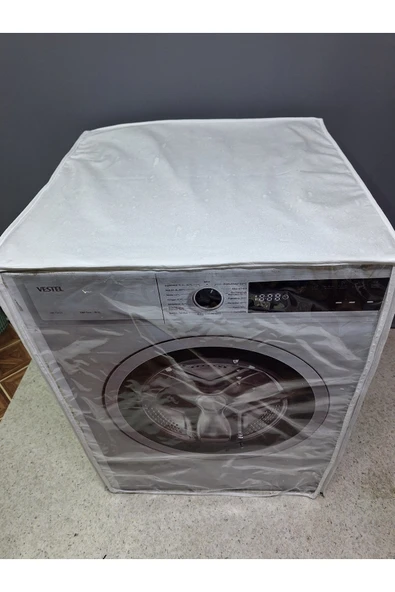 Şeffaf Pvc Çamaşır Ve Kurutma Makinesi Örtüsü – Şeffaf Kapaklı, Kumaş Dokulu, Su Geçirmez - Resim 2