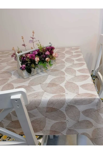 ELYAFLI PVC MUŞAMBA - DESENLİ SİLİNEBİLİR MASA ÖRTÜSÜ - Resim 5