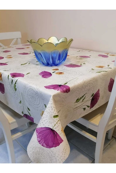 Elyaflı Pvc Muşamba - Desenli Silinebilir Masa Örtüsü - Resim 5