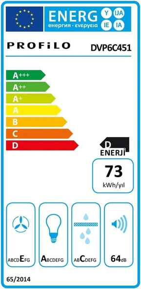 Profilo DVP6C451 Duvar Tipi Davlumbaz Inox - Resim 6