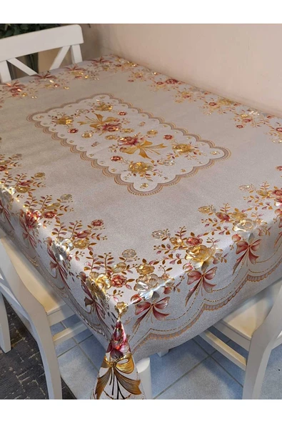 120 x 150  Hazır Metalik Pano Muşamba Pvc Masa Örtüsü - Resim 3