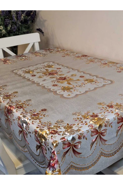 120 x 150  Hazır Metalik Pano Muşamba Pvc Masa Örtüsü - Resim 2