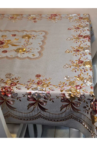 120 x 150  Hazır Metalik Pano Muşamba Pvc Masa Örtüsü - Resim 4