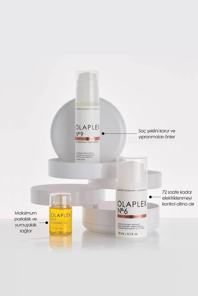 Olaplex Anti - Frizz Trio - Elektriklenme Karşıtı Nemlendirici & Bağ Güçlendirici Üçlü Set - Resim 4