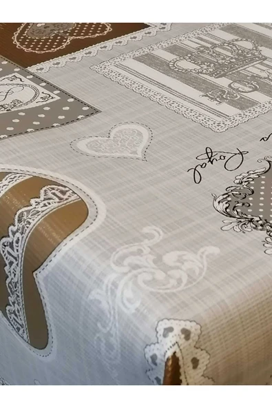 KAYDIRMAZ TABANLI PVC MUŞAMBA - DESENLİ SİLİNEBİLİR MASA ÖRTÜSÜ - Resim 5