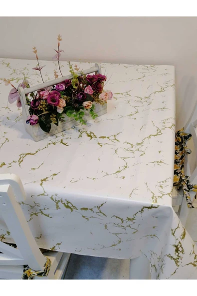 ELYAFLI PVC MUŞAMBA - DESENLİ SİLİNEBİLİR MASA ÖRTÜSÜ - Resim 3