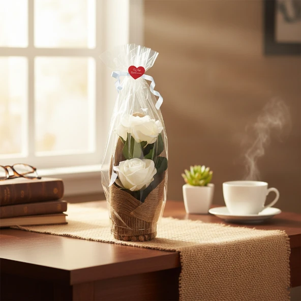 Kraponlu Çiçek Aranjmanı - Öğretmenler Günü Hediyesi - Resim 4