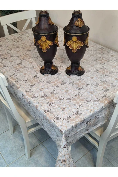 Ithal Pvc Muşamba - Desenli Silinebilir Masa Örtüsü - Resim 3