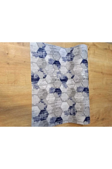 Mavi Gri Raf Ve Dolop Içi Örtüsü -  Kaymaz Raf Örtüsü 50cm X 500 Cm - Resim 3