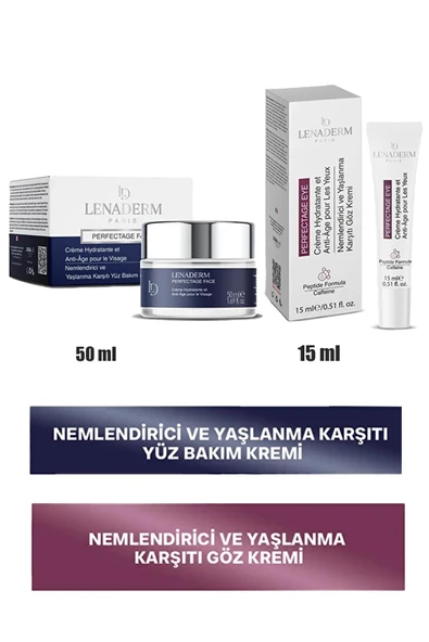 Lenaderm Perfectage Eye Krem 15 ml+Lenaderm Perfectage Face Krem 50 ml ürün görseli