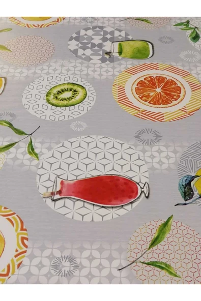 Elyaflı Pvc Muşamba - Desenli Silinebilir Masa Örtüsü - Resim 6