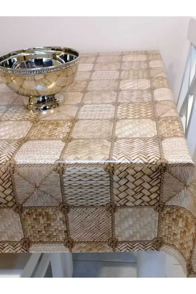 Elyaflı Pvc Muşamba - Desenli Silinebilir Masa Örtüsü - Resim 4