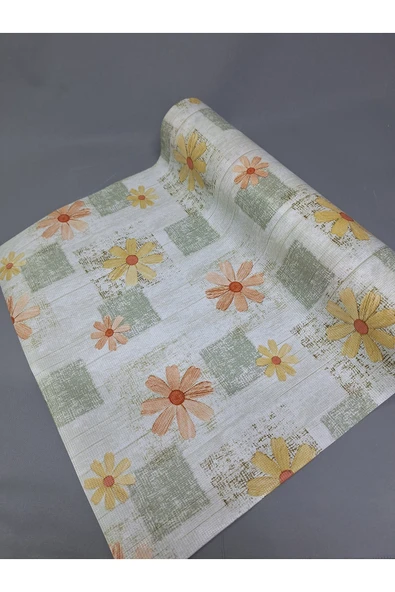 Desenli  Raf Ve Dolop Içi Örtüsü -  Kaymaz Raf Örtüsü 50cm X 500 Cm - Resim 8