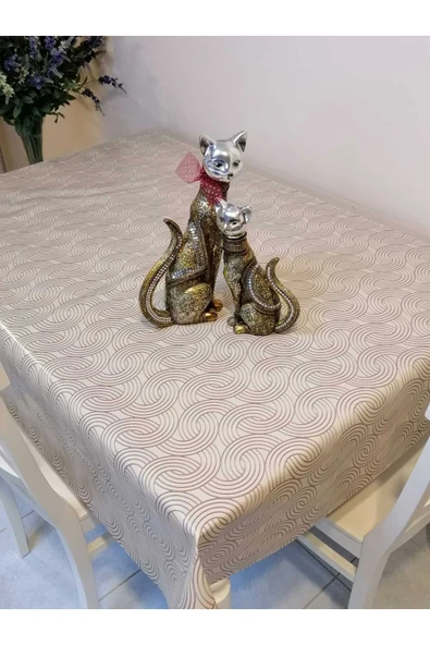 ELYAFLI PVC MUŞAMBA - DESENLİ SİLİNEBİLİR MASA ÖRTÜSÜ - Resim 3