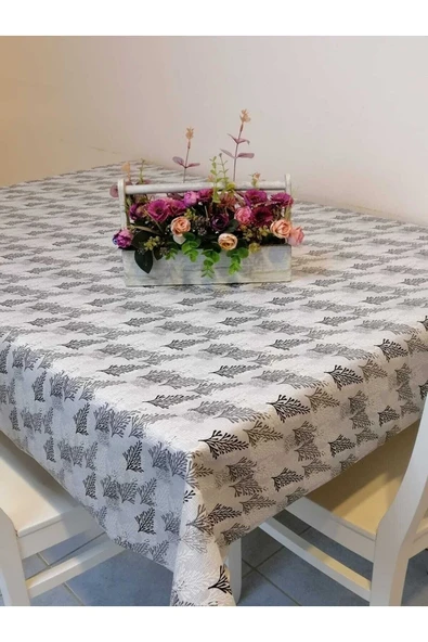 Kaydırmaz Tabanlı Pvc Muşamba - Desenli Silinebilir Masa Örtüsü ürün görseli