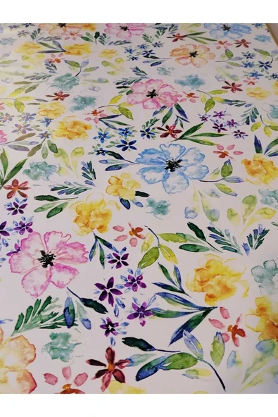 Elyaflı Pvc Muşamba - Desenli Silinebilir Masa Örtüsü - Resim 6