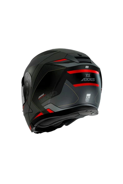 AXXIS GECKO SV CAPITAL B1 MATT SİYAH ÇENE AÇILIR KASK - Resim 2