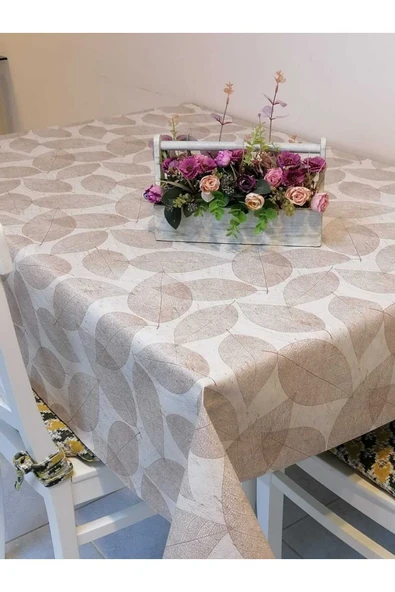 ELYAFLI PVC MUŞAMBA - DESENLİ SİLİNEBİLİR MASA ÖRTÜSÜ - Resim 3