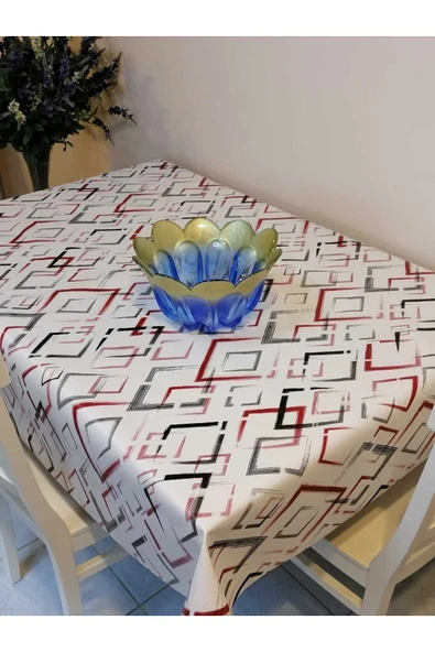 ELYAFLI PVC MUŞAMBA DESENLİ SİLİNEBİLİR MASA ÖRTÜSÜ - Resim 3