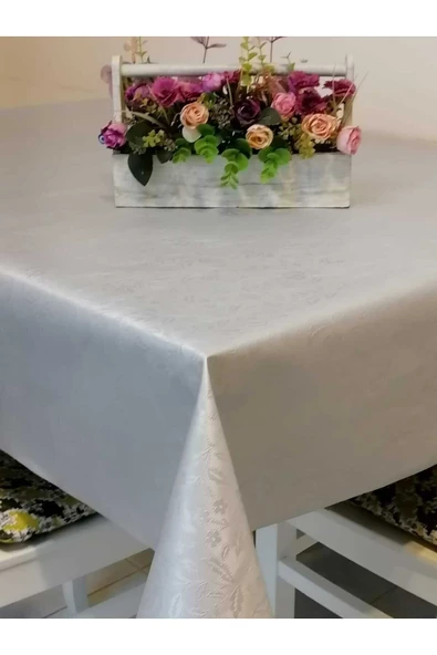 ELYAFLI PVC MUŞAMBA - DESENLİ SİLİNEBİLİR MASA ÖRTÜSÜ - Resim 3