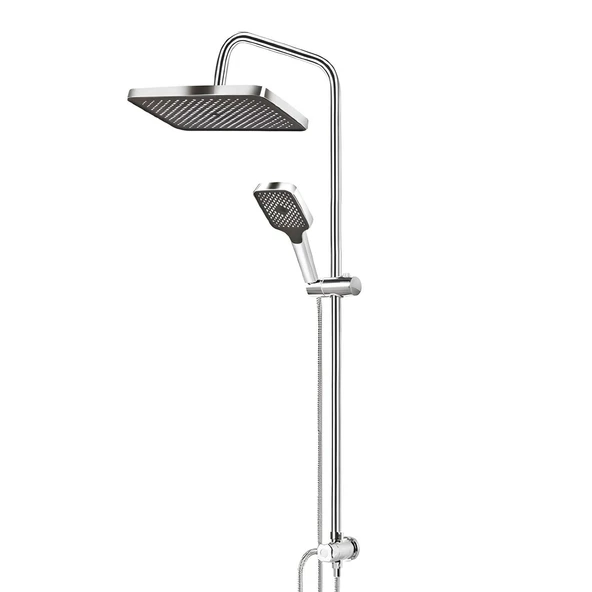 Regnum Duş Seti Tam Takım Beyaz Krom Lüks Yağmurlama Fonksiyonlu Başlıklı Sistemi Tek Fonksiyon ürün görseli