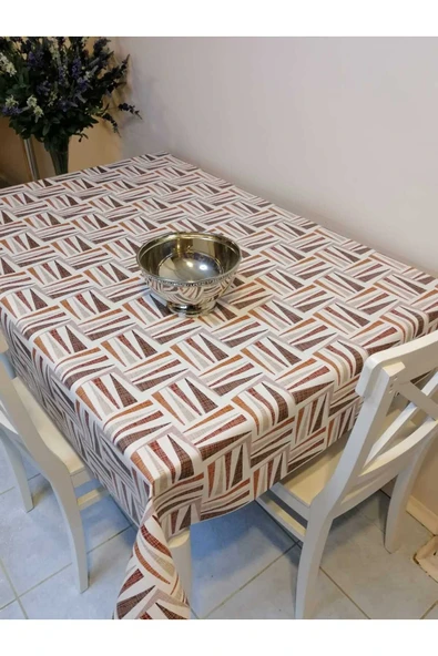 ELYAFLI PVC MUŞAMBA - DESENLİ SİLİNEBİLİR MASA ÖRTÜSÜ - Resim 4