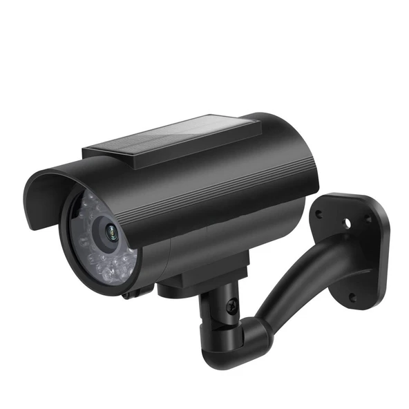 DailyTech Hırsız Caydırıcı Güneş Enerjili Sahte Kamera LED Işık - SİYAH ürün görseli 1