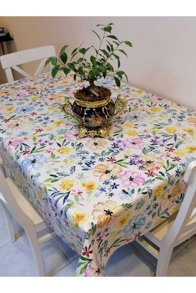 Elyaflı Pvc Muşamba - Desenli Silinebilir Masa Örtüsü - Resim 3