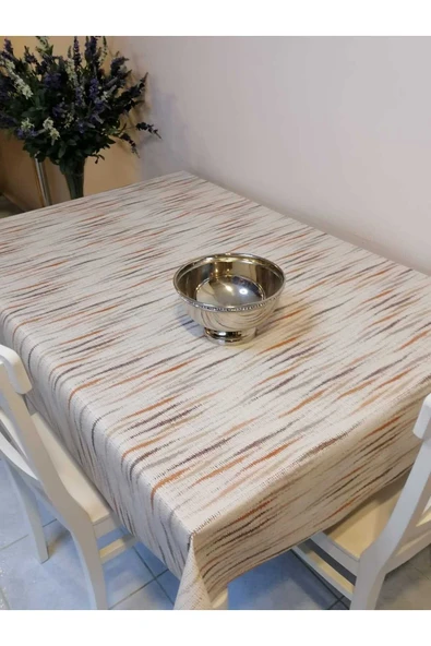 ELYAFLI PVC MUŞAMBA - DESENLİ SİLİNEBİLİR MASA ÖRTÜSÜ - Resim 4